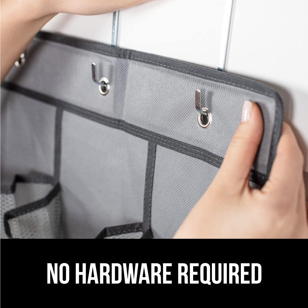 GORILLA GRIP Breathable Mesh Large 24 Pocket Shoe Organizer, 2 Pack, Holds Up to 40 Pounds, Sturdy Hooks, Space Saving, Over Door, Hangs on Closets for Shoes, Sneakers or Home Accessories, Gray - Just Closeouts Canada Inc.