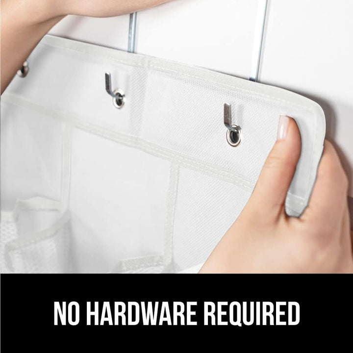 GORILLA GRIP Breathable Mesh Large 24 Pocket Shoe Organizer, 2 Pack, Holds Up to 40 Pounds, Sturdy Hooks, Space Saving, Over Door, Hangs on Closets for Shoes, Sneakers or Home Accessories, White - Just Closeouts Canada Inc.