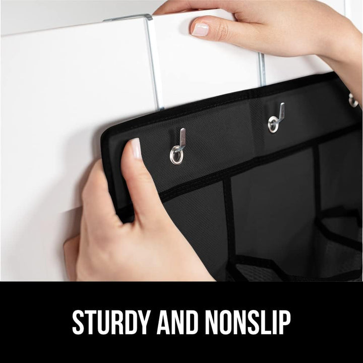 GORILLA GRIP Breathable Mesh Large 24 Pocket Shoe Organizer, 2 Pack, Holds Up to 40 Pounds, Sturdy Hooks, Space Saving, Over Door, Hangs on Closets for Shoes, Sneakers or Home Accessories, Black - Just Closeouts Canada Inc.