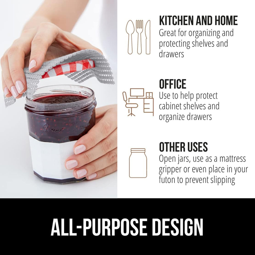 GORILLA GRIP Drawer and Shelf Liner, Strong Grip, Non Adhesive Easiest Install Mat, 12 IN x 20 FT, Durable Organization Liners, Kitchen Cabinets Drawers Cupboards, Bathroom Storage Shelves, Light Gray - Just Closeouts Canada Inc.