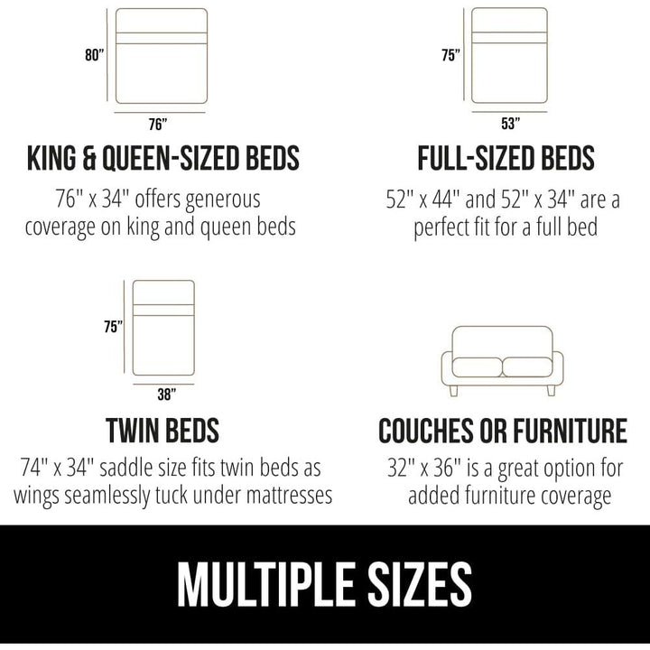 GORILLA GRIP Washable Bed Pads for Incontinence, Leak Proof Slip Resistant Pee Pad Protector, 52x34, Absorbs 8 Cups, Soft Mattress Protection Chux for Enuresis Bedwetting, Adults, Elderly, Kid, 2 Pack - Just Closeouts Canada Inc.