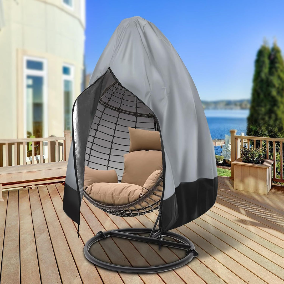 Gray 75 x 45-Inch Waterproof Egg Chair Cover with Zipper - Just Closeouts Canada Inc.