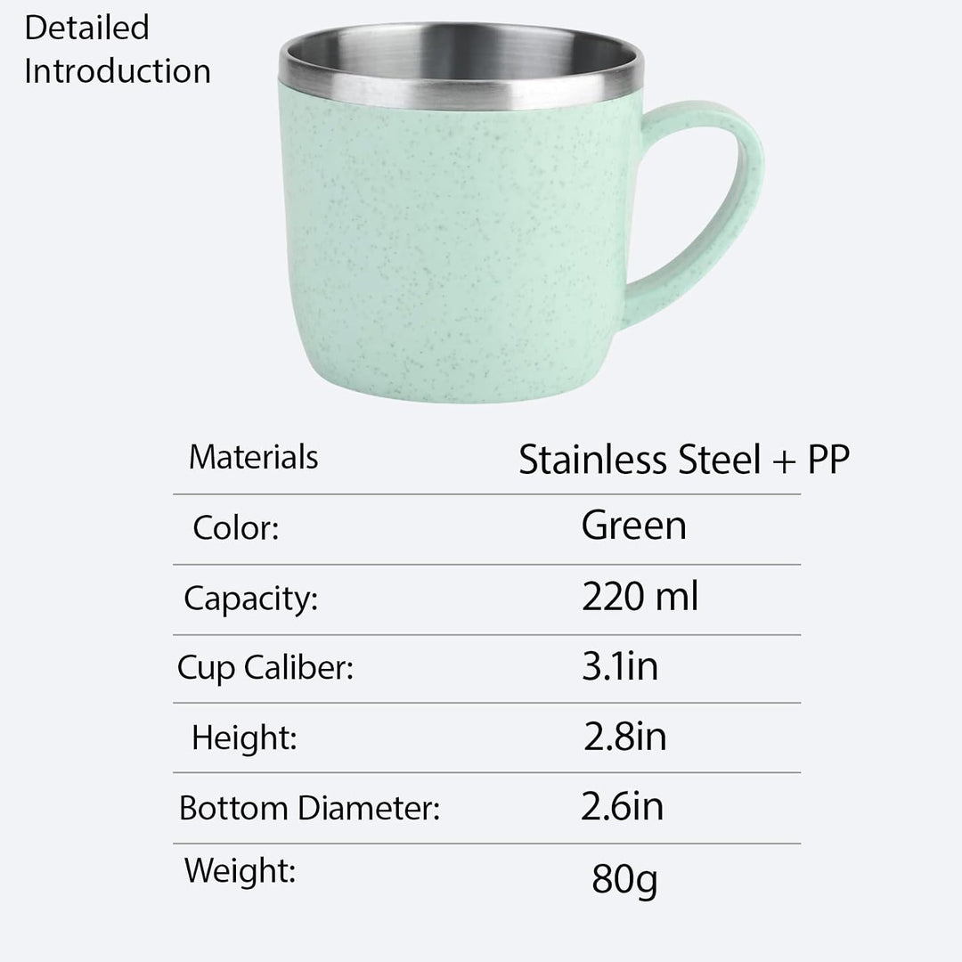 Green 220 mL Double-Wall Insulated Cup with Handle - Just Closeouts Canada Inc.X004HY51OB