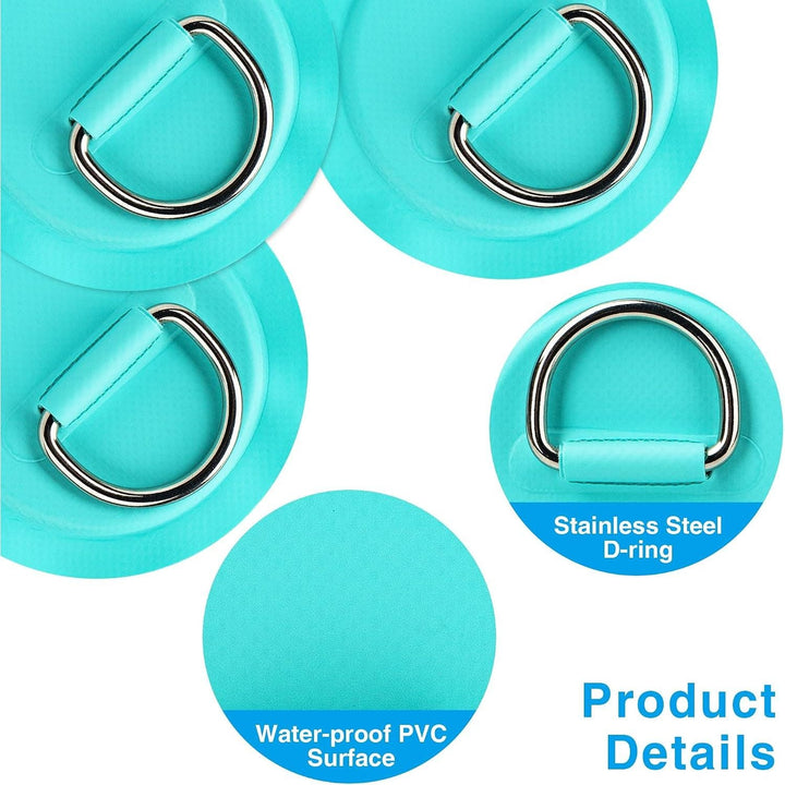 Green 4-Piece Paddle Board D-Ring Patch and Bungee Kit - Just Closeouts Canada Inc.