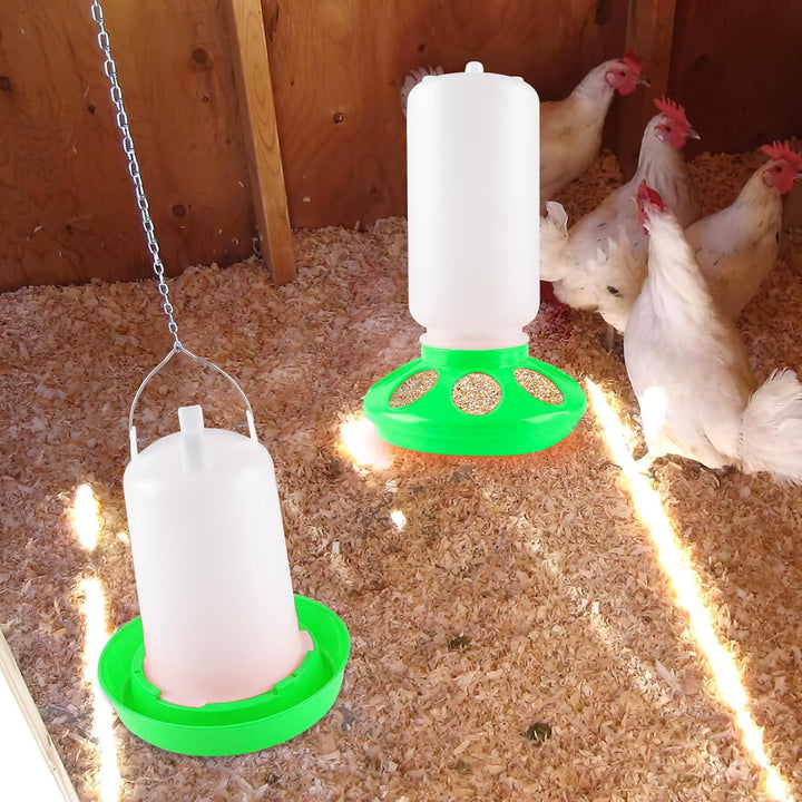 Green Chick Feeder & Waterer Kit, 1 L + 1.5 L - Just Closeouts Canada Inc.X004MMK0LH
