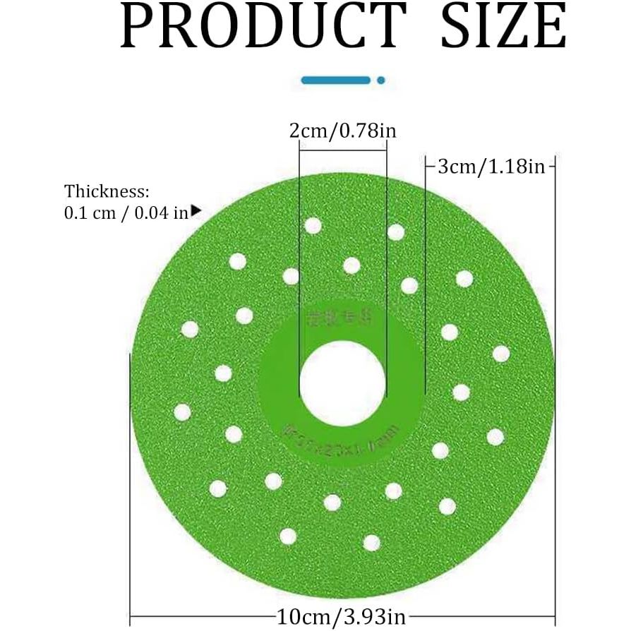 Green Diamond Cutting and Grinding Discs, 4-Pack, 10 cm - Just Closeouts Canada Inc.X004Q7443D