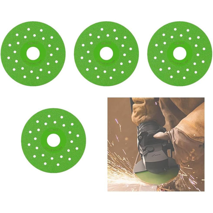 Green diamond cutting and grinding discs, 4-pack, source view 1