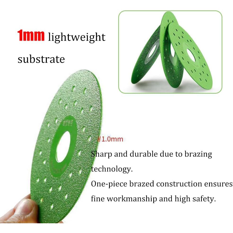 Green diamond cutting and grinding discs, 4-pack, source view 4