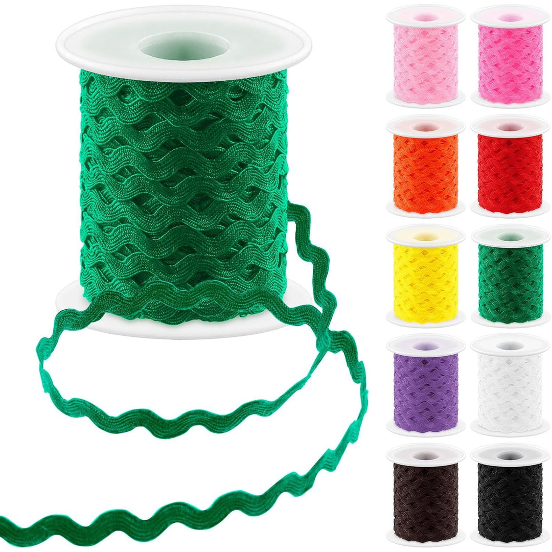 Green Rick Rack Trim Ribbon, 25 m Roll - Just Closeouts Canada Inc.X0047JJ6RT