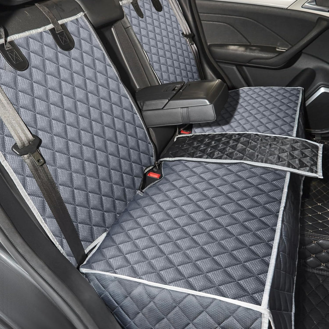 Grey Dog Car Seat Cover for Back Seat X - Large,Non - Stick Fur,Pet - Friendly and Waterproof - Universal Fit Interior Protector for Auto, Van, SUV - Ideal for Kids and Pets (XL,Grey) - Just Closeouts Canada Inc.X003X072HJ