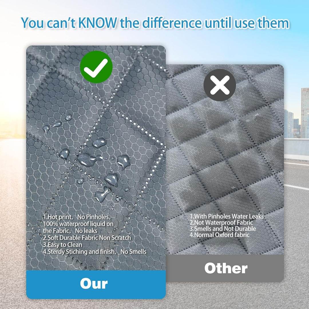 Grey Dog Car Seat Cover for Back Seat X - Large,Non - Stick Fur,Pet - Friendly and Waterproof - Universal Fit Interior Protector for Auto, Van, SUV - Ideal for Kids and Pets (XL,Grey) - Just Closeouts Canada Inc.X003X072HJ