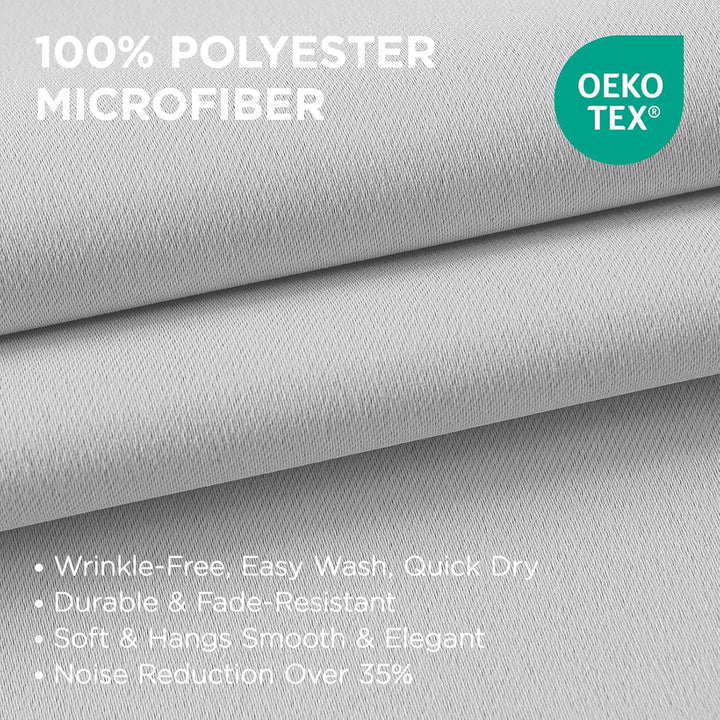 Greyish White Blackout Grommet Curtains, 2 Panels, 52 x 45 in - Just Closeouts Canada Inc.X003967MYP