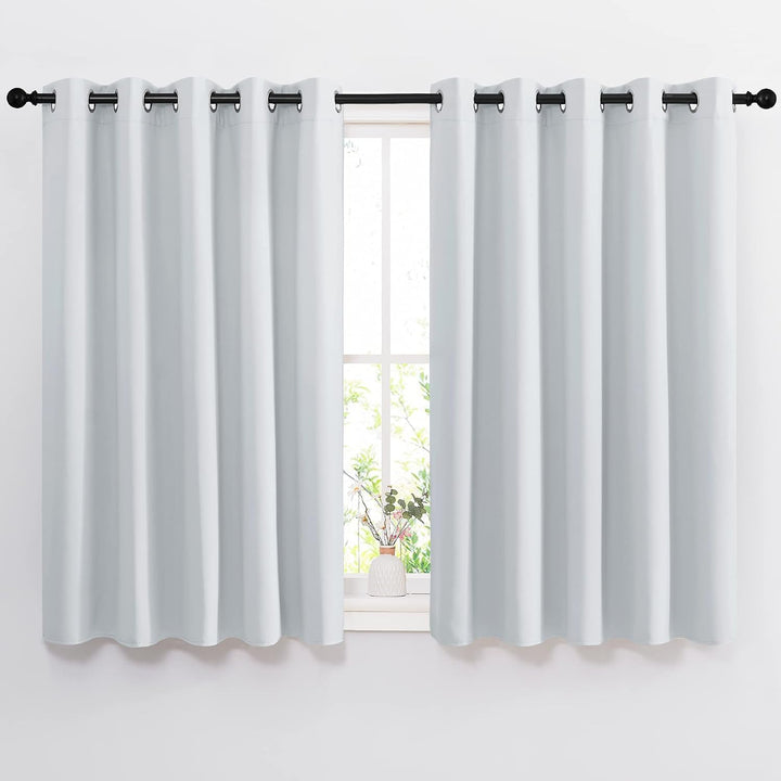 Greyish White Room Darkening Curtains – 66 x 54 in, 2 Panels - Just Closeouts Canada Inc.