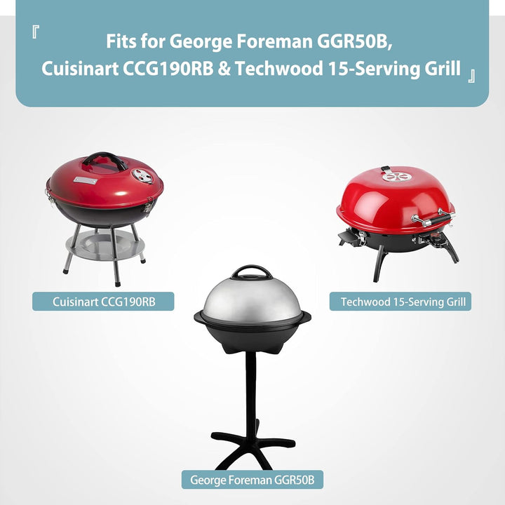 Grill Cover for Indoor/Outdoor George Foreman GGR50B, Techwood 15-Serving Grill, Cuisinart CEG-115, CCG190RB, Homewell Electric BBQ, Waterproof & Heavy Duty, 19.2" Dia x 17.6" H - Just Closeouts Canada Inc.