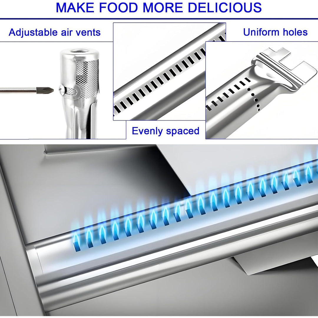 Grill Parts for Weber Genesis 300 Gas Grill Replacement Parts Kit Weber Genesis E310 E320 E330 EP310 EP320 EP330, Flavorizer Bars Heat Deflector Burner Tube Set for Weber Accessory 7620 7622 62752 - Just Closeouts Canada Inc.