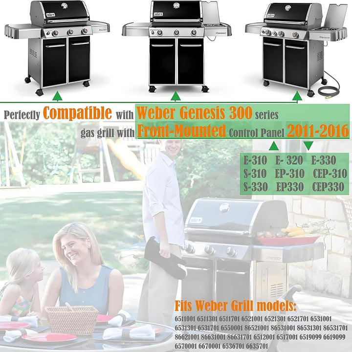 Grill Parts for Weber Genesis 300 Gas Grill Replacement Parts Kit Weber Genesis E310 E320 E330 EP310 EP320 EP330, Flavorizer Bars Heat Deflector Burner Tube Set for Weber Accessory 7620 7622 62752 - Just Closeouts Canada Inc.