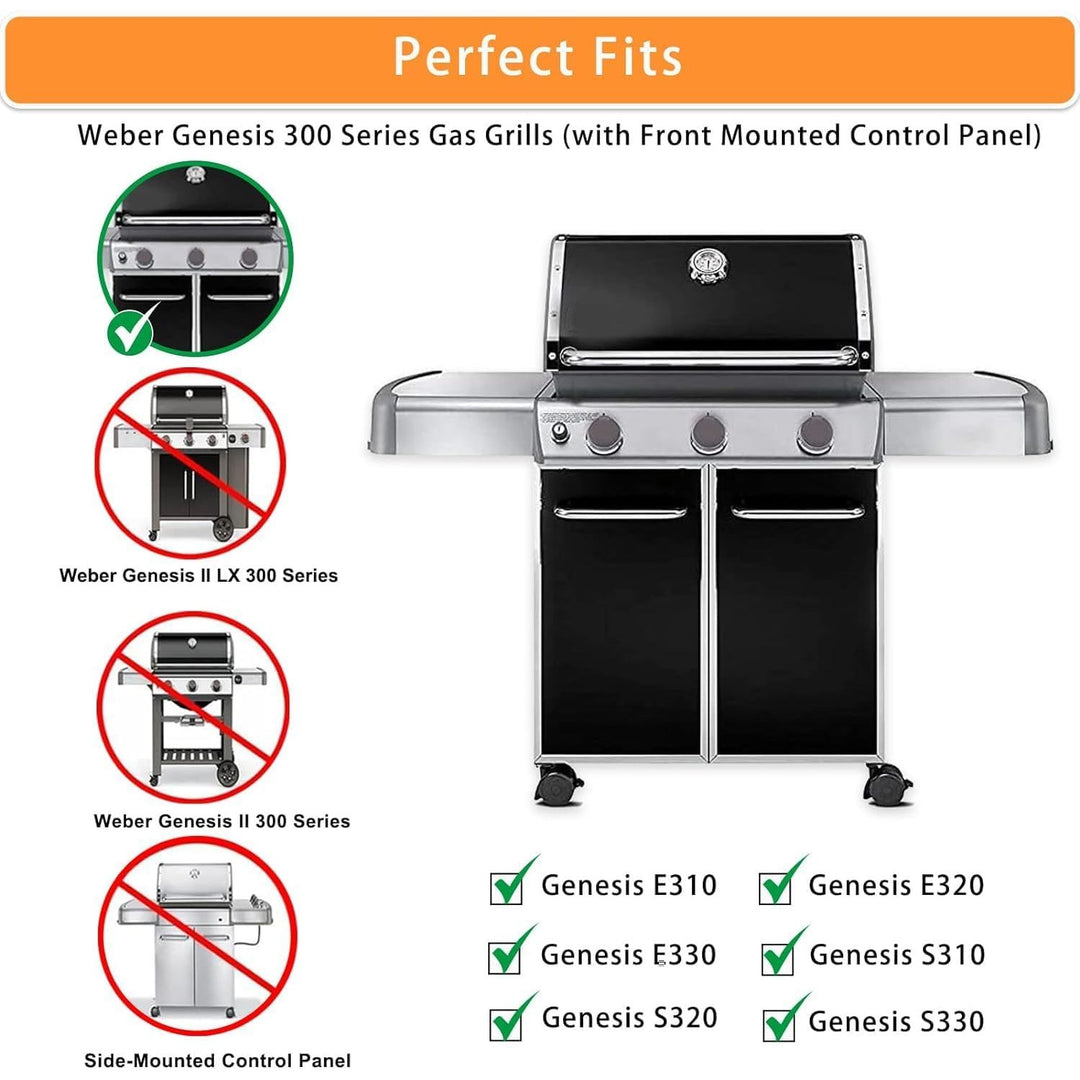 Grill Replacement Parts for Weber Genesis 300 Series 17.5" Flavorizer Bars Heat Deflector Burner Tube Set Kit for Weber E310 E320 E330 EP310 EP320 EP/CEP330 S310, Weber Grill Parts 7621 65505 7622 - Just Closeouts Canada Inc.