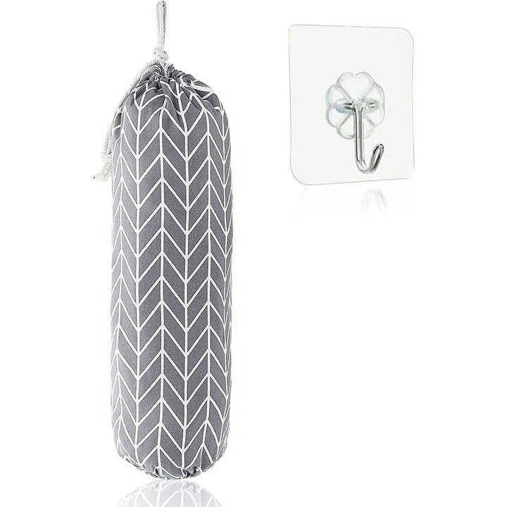 Grocery Bags Holders, Reusable Wall Mount Plastic Sack Holder, Carrier Hanging Loop Washable Shopping Bag Storage Dispensers, Garbage Bag Organizer with Drawstring for Home Kitchen Supplies - Just Closeouts Canada Inc.