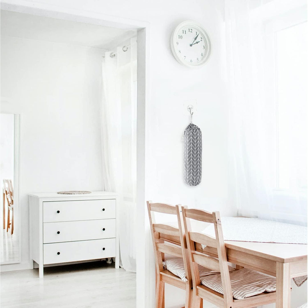 Grocery Bags Holders, Reusable Wall Mount Plastic Sack Holder, Carrier Hanging Loop Washable Shopping Bag Storage Dispensers, Garbage Bag Organizer with Drawstring for Home Kitchen Supplies - Just Closeouts Canada Inc.