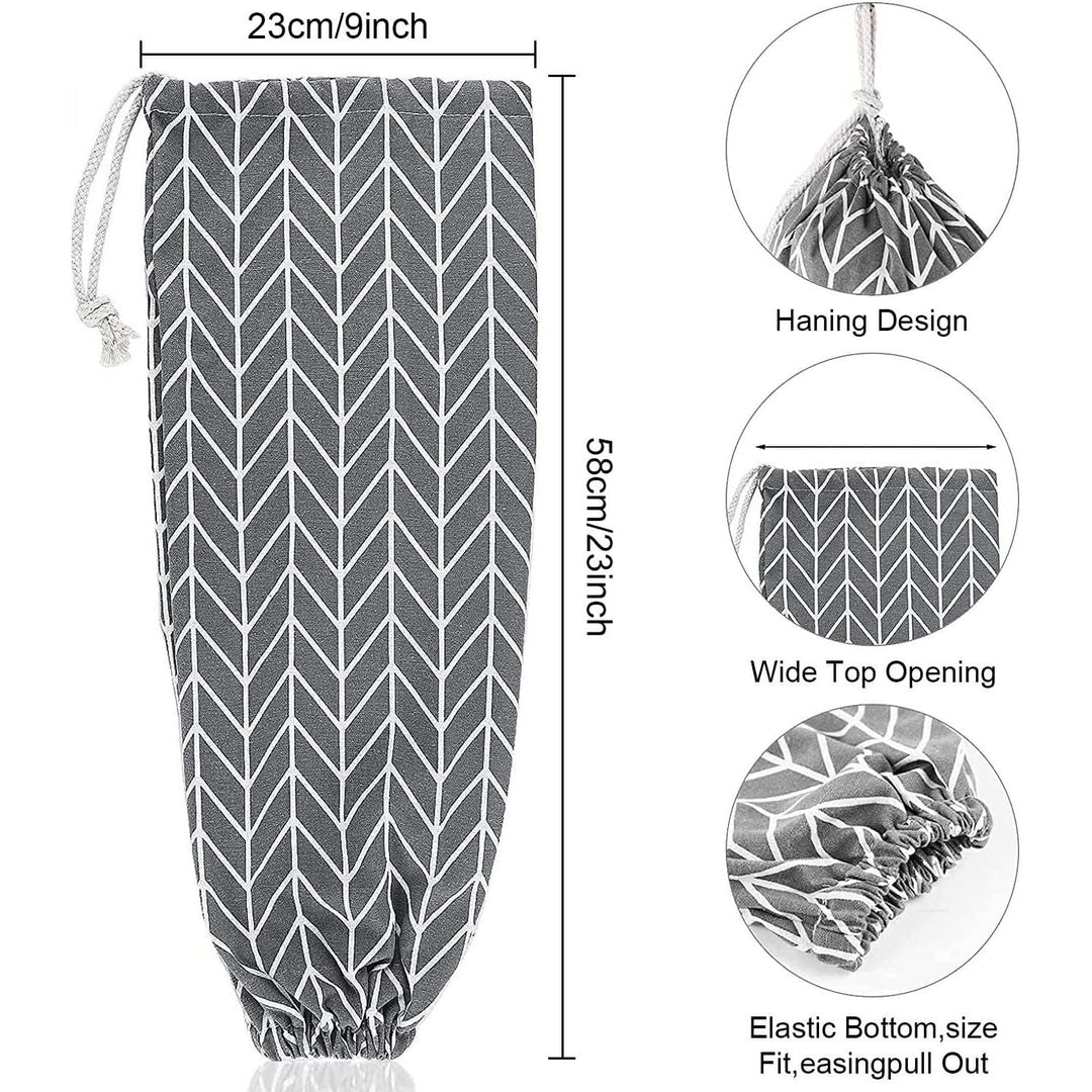 Grocery Bags Holders, Reusable Wall Mount Plastic Sack Holder, Carrier Hanging Loop Washable Shopping Bag Storage Dispensers, Garbage Bag Organizer with Drawstring for Home Kitchen Supplies - Just Closeouts Canada Inc.
