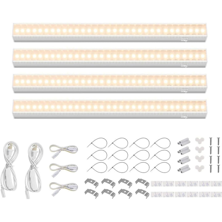 Grow Lights for Indoor Plants, Full Spectrum Sunlight, 1ft Plant Growing Lamp, LED Grow Light Bulbs, T5 Grow Light Strip, Yellow, 4 - Pack - Just Closeouts Canada Inc.X004ADVACV,X002YKPG13