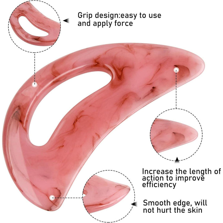 Gua Sha Massage Tool, Lymphatic Drainage Massager, Gua Sha Scraper, Scraping Massage Tool, Gua Sha Tool with Handle, Anti Cellulite tool for Body, Back, Neck, Leg, Face Massage - Just Closeouts Canada Inc.