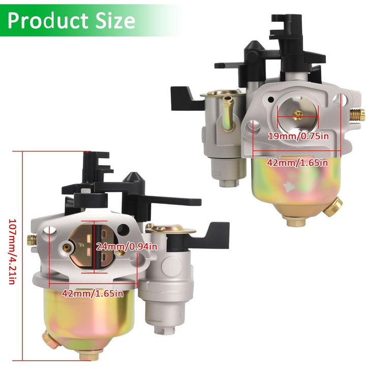 GX160 Carburetor Replacement Compatible with Honda GX120 GX140 GX168 GX200 5.5HP 6.5HP Generator Engine with Gaskets Replaces 16100-ZH8-W61 16100-ZH7-W51 - Just Closeouts Canada Inc.