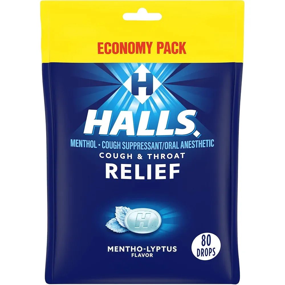Halls Cough Drops - Mentho - Lyptus - 80ct - Just Closeouts Canada Inc.312546621398