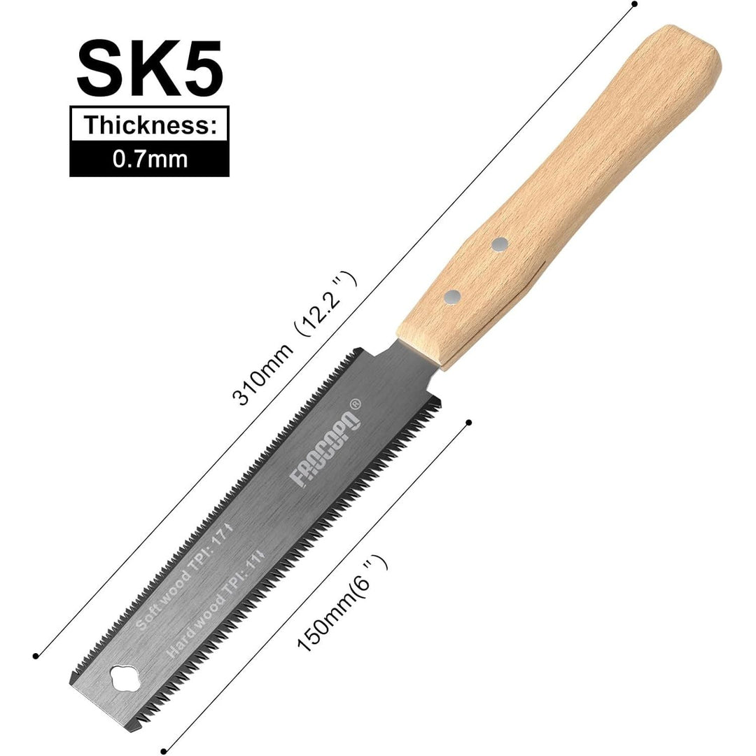 Hand Saw Woodworking Tools, 6 - Inch Pull Saw, Flexible Double - Edge Blade 17/11 TPI, Japanese Flush Cut for DIY Craft, Non - Slip Wood Handle, Sharp & Lightweight for Woodworking and Garden Trim - Just Closeouts Canada Inc.X004A9SMFX