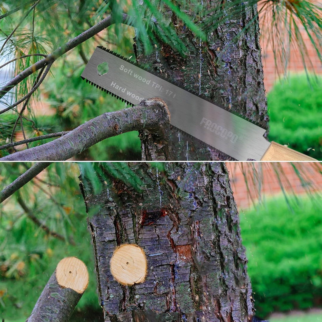 Hand Saw Woodworking Tools, 6 - Inch Pull Saw, Flexible Double - Edge Blade 17/11 TPI, Japanese Flush Cut for DIY Craft, Non - Slip Wood Handle, Sharp & Lightweight for Woodworking and Garden Trim - Just Closeouts Canada Inc.X004A9SMFX