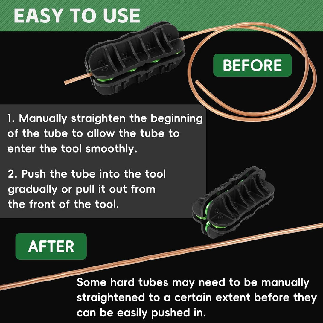 Handheld Tubing Straightener, 3/16 Inch O.D. Tube Straightening Tool for Brake Line Fuel Line Copper/Aluminum/Steel Coils - Just Closeouts Canada Inc.