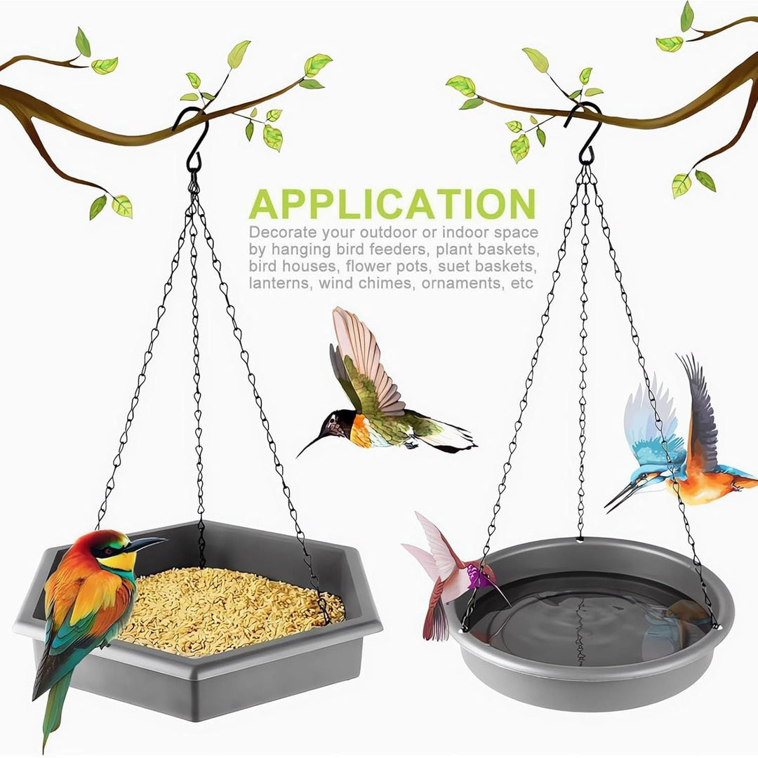 Hanging Basket Chain Planter Hanger 5 Pack 23 inch Black Hanging Basket Chains Flower Plant Pot Replacement, Chain for Bird Feeder, Planters, Lanterns and Ornaments - Just Closeouts Canada Inc.