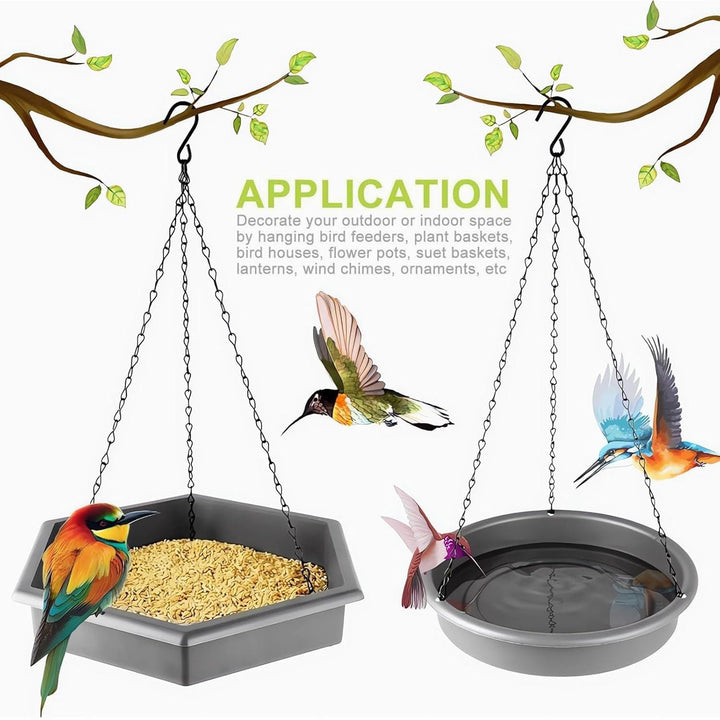 Hanging Basket Chain Planter Hanger 5 Pack 23 inch Black Hanging Basket Chains Flower Plant Pot Replacement, Chain for Bird Feeder, Planters, Lanterns and Ornaments - Just Closeouts Canada Inc.