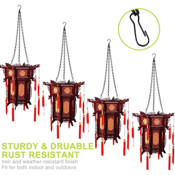 Hanging Basket Chain Planter Hanger 5 Pack 23 inch Black Hanging Basket Chains Flower Plant Pot Replacement, Chain for Bird Feeder, Planters, Lanterns and Ornaments - Just Closeouts Canada Inc.