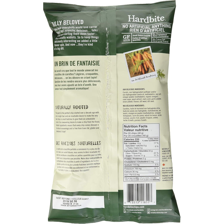 Hardbite Dressed to Dill Carrot Chips, 150g - Just Closeouts Canada Inc.