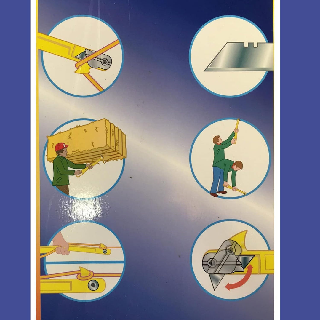 Hay Knife, 29" Hayknife and 20 Blades, Net Wrap & Baling Twine Cutter, Open Big Hay Bale Tool, Cutting Round Hay Net, Cut Mesh, Hay String, Livestock Farmer Knife for Horse Cow Goat Cattle Farm - Just Closeouts Canada Inc.