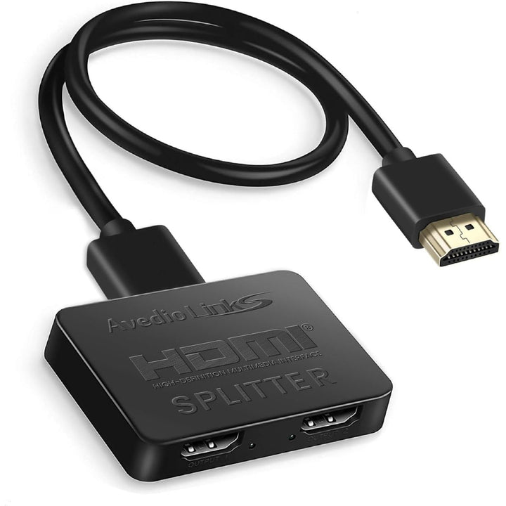 HDMI Splitter 1 in 2 Out [with 4FT HDMI Cable] 4K HDMI Splitter Duplicate/Mirror Screen Only (Not Extend), 1x2 HDMI Distributor Adapters (Copy 1 Source to 2 Displays at The Same Time) - Just Closeouts Canada Inc.