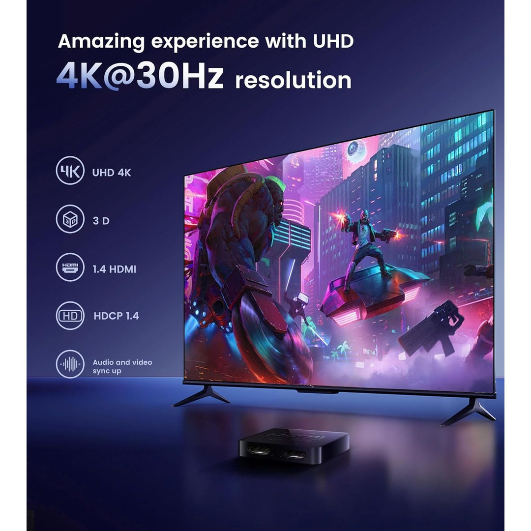 HDMI Splitter 1 in 2 Out [with 4FT HDMI Cable] 4K HDMI Splitter Duplicate/Mirror Screen Only (Not Extend), 1x2 HDMI Distributor Adapters (Copy 1 Source to 2 Displays at The Same Time) - Just Closeouts Canada Inc.