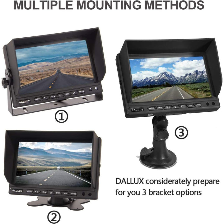 Heavy Duty Vehicle Truck Bus Backup Camera System,Waterproof Night Vision Rear View Camera with 7 inch Monitor+66ft 4 PIN Camera Cable for Bus Truck Van Trailer RV Campers Motor Home(12V 24V) - Just Closeouts Canada Inc.X0031D31TB
