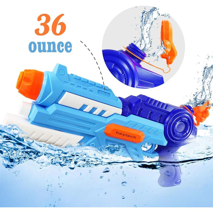 Heytech 2 Pack Super Water Gun 1200CC High Capacity Water Soaker Blaster - Just Closeouts Canada Inc.