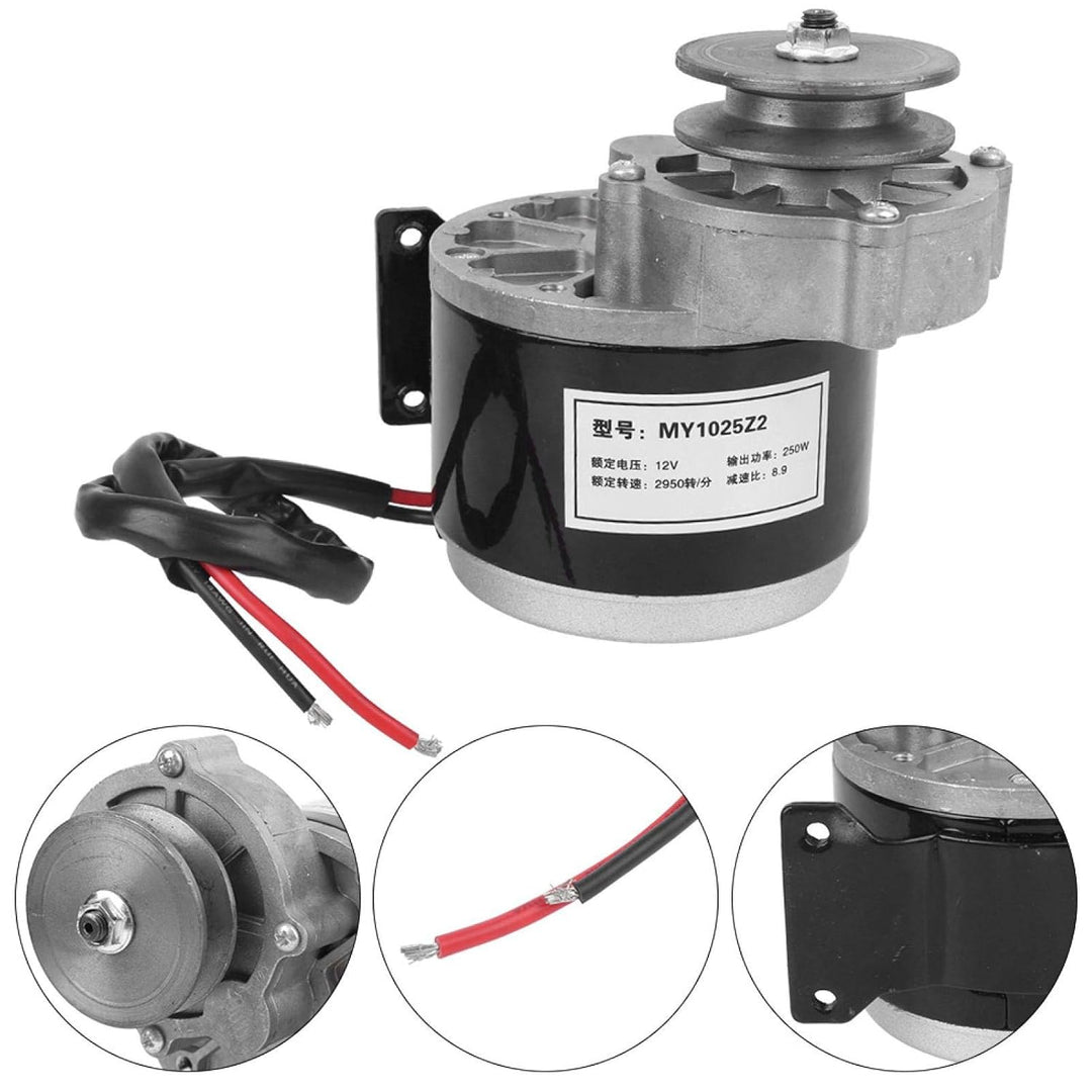 High Efficiency 12V 250W Pure Copper Motor, Belt Pulley Geared Motor Accessory, Brushed Motors Reductor with 9 Tooth Sprocket, for E Bike Bicycle Scooter - Just Closeouts Canada Inc.X004FHTP6P