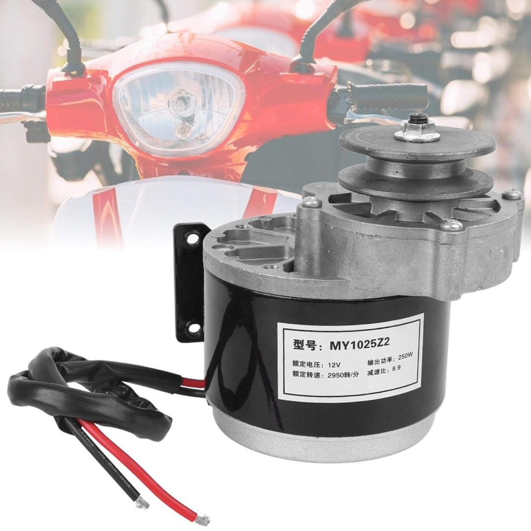 High Efficiency 12V 250W Pure Copper Motor, Belt Pulley Geared Motor Accessory, Brushed Motors Reductor with 9 Tooth Sprocket, for E Bike Bicycle Scooter - Just Closeouts Canada Inc.X004FHTP6P