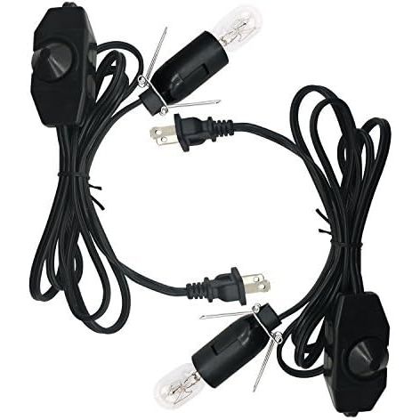 Himalayan Salt Lamp Cord with Dimmer Switch, Original Replacement Cord and 25 Watt Bulbs for Salt Rock Lamp,UL Listed Cords(2 Cord and 2 Bulb) - Just Closeouts Canada Inc.