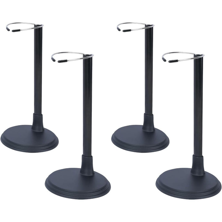 HMIEPRS 4pcs Doll Stands Adjustable Display Holder, Doll Stands Portable Support Racks, Action Figure Stand Bracket Organizers Dolls Accessories for 12in - 18in Doll (Black) - Just Closeouts Canada Inc.
