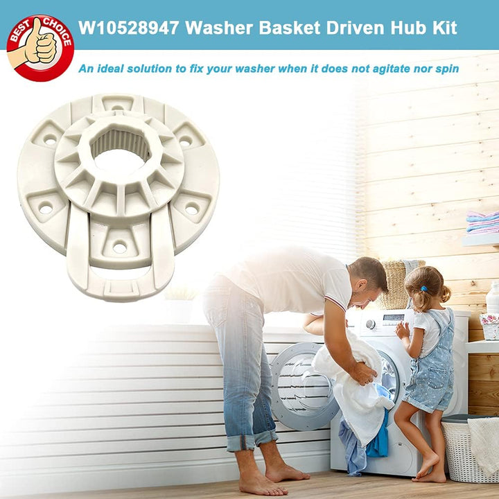 HPUY Updated W10528947 Basket Driven Hub Kit Replacement for Whirlpool Maytag Kenmore Washers, Replace W10396887 2684908 AP5665171 PS6012095 EAP6012095 W10528947VP - Just Closeouts Canada Inc.