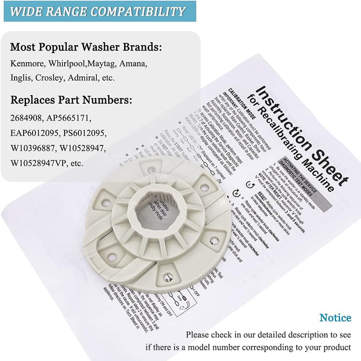 HPUY Updated W10528947 Basket Driven Hub Kit Replacement for Whirlpool Maytag Kenmore Washers, Replace W10396887 2684908 AP5665171 PS6012095 EAP6012095 W10528947VP - Just Closeouts Canada Inc.