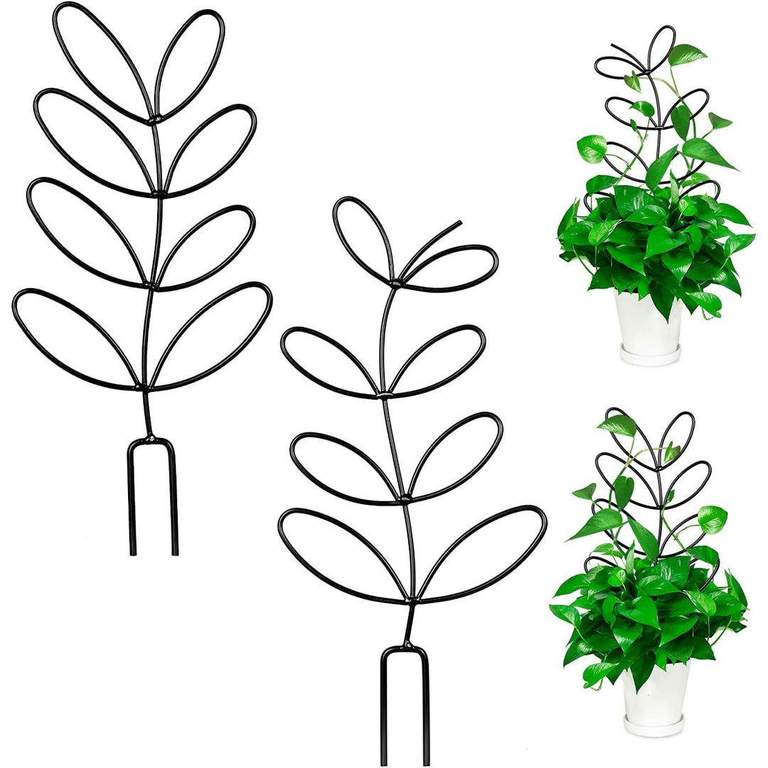 Indoor Plant Support, Trellis Leaf Shape Garden Trellis for Climbing Plant Metal Wire Stake for Potted Plant, 2pk - Just Closeouts Canada Inc.