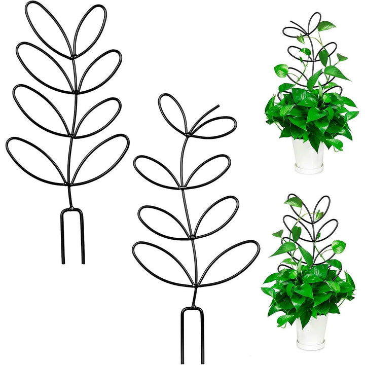 Indoor Plant Support, Trellis Leaf Shape Garden Trellis for Climbing Plant Metal Wire Stake for Potted Plant, 2pk - Just Closeouts Canada Inc.