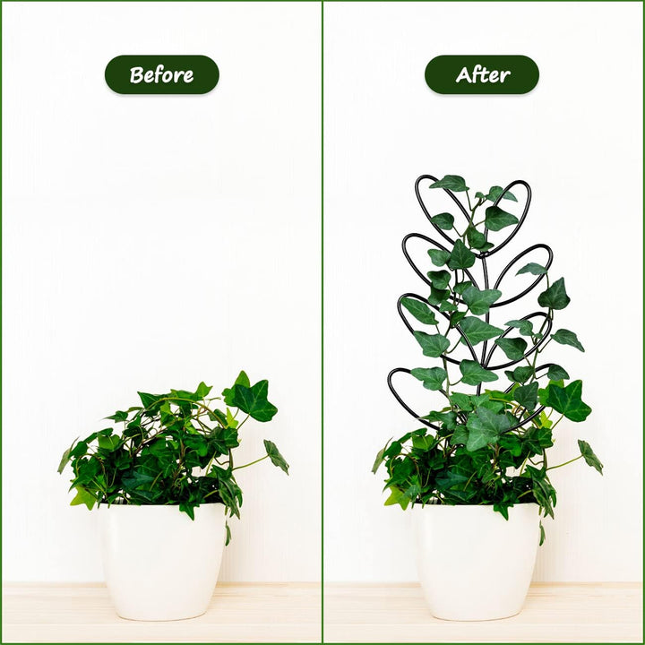 Indoor Plant Support, Trellis Leaf Shape Garden Trellis for Climbing Plant Metal Wire Stake for Potted Plant, 2pk - Just Closeouts Canada Inc.