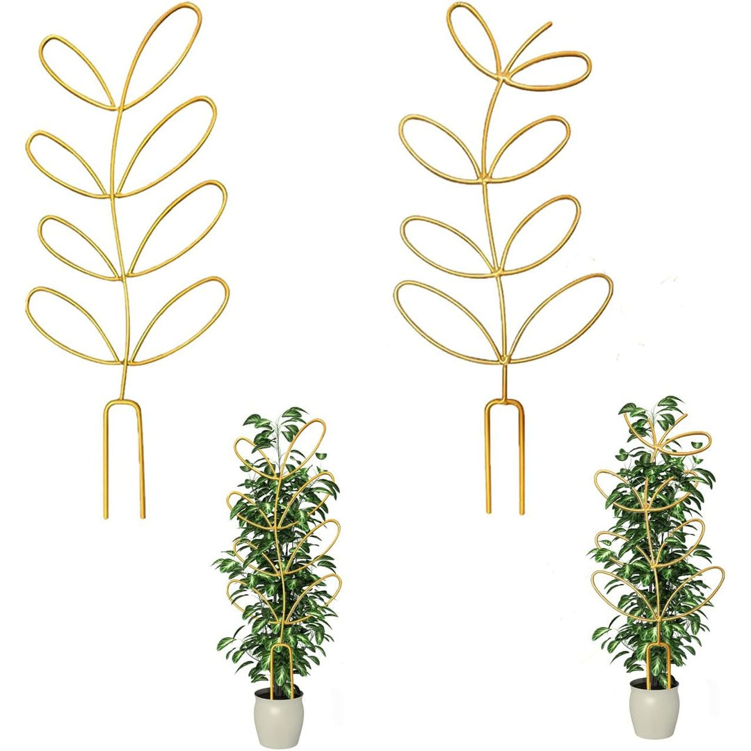 Indoor Plant Support, Trellis Leaf Shape Garden Trellis for Climbing Plant Metal Wire Stake for Potted Plant Houseplant Lover - PLJ - 011_CA - Just Closeouts Canada Inc.